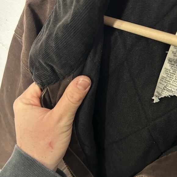 Y2K Carhartt Quilted Santa Fe Jacket “Dark Brown” J14 DKB - Picture 6 of 9